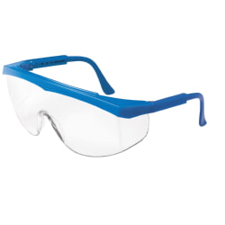 MCR SS120 Clear Wrap Around Blue Safety Glasses [12 Pack]