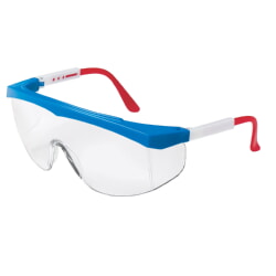 MCR SS120 Clear Wrap Around Blue Safety Glasses [12 Pack]