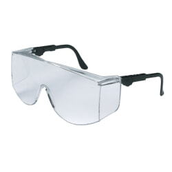 MCR Safety MCRTC110XL Clear Wrap Around Safety Glasses, Black Temples [12 Pack]