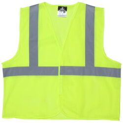 MCR Safety V2CL2ML Class 2 Economy Hi Viz Vest Mesh Green