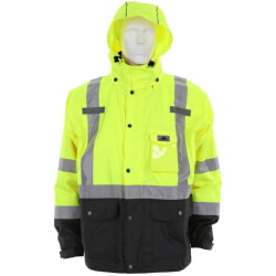 MCR Safety VT238JH Class 3 Insulated Green Hi-Viz Jacket 