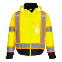 Portwest CA160YBR Hi-Vis X Back Bomber Jacket Hi Viz Green