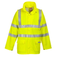 Portwest FR41YER Sealtex Flame FR Hi-Vis Jacket Hi Viz Green