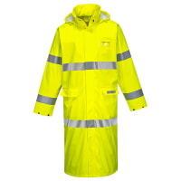 Portwest FR44YER Sealtex Flame FR Hi-Vis Coat 50? Hi Viz Green