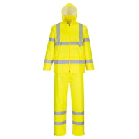 Portwest H448YER Hi-Vis Packaway Rainsuit Hi Viz Green