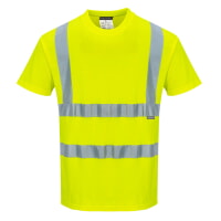 Portwest S170YER Cotton Comfort Short Sleeve T-Shirt Hi Viz Green
