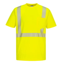Portwest S194YER Segmented Tape Short Sleeve T-Shirt Hi Viz Green