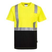 Portwest S358YBR Nashville Two-Tone T-Shirt Hi Viz Green-Black
