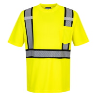 Portwest S395YBR Detroit Short Sleeve T-Shirt Hi Viz Green