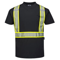 Portwest S396BKR Iona Plus Short Sleeve T-Shirt Black