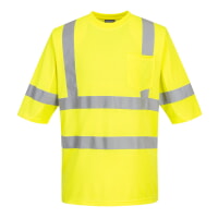 Portwest S397YER Mesh Panel Class 3 T-Shirt Hi Viz Green