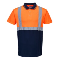 Portwest S479ONR Two-Tone Polo Shirt Hi Viz Orange-Navy