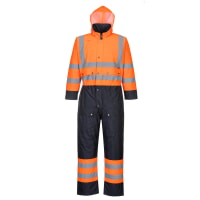 Portwest S485ONR Hi-Vis Contrast Coverall Hi Viz Orange-Navy