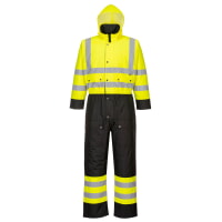 Portwest S485YBR Hi-Vis Contrast Coverall Hi Viz Green-Black