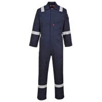Portwest UFR21NAR Super Light Weight FR Antistatic Coverall Navy