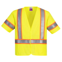 Portwest UFR24YER Class 3 FR Mesh Vest Hi Viz Green