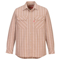 Portwest UFR97KHR Bizflame 88/12 FR Plaid Shirt Khaki
