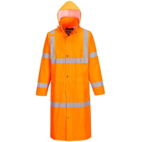 Portwest UH445ORR Hi-Vis Classic Rain Coat 48" Hi Viz Orange