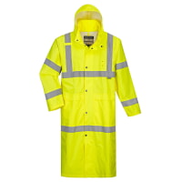 Portwest UH445YER Hi-Vis Classic Rain Coat 48" Hi Viz Green