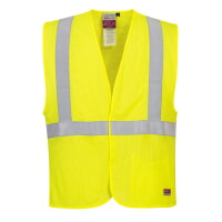 Portwest UMV21YER ARC Rated FR Mesh Vest Hi Viz Green