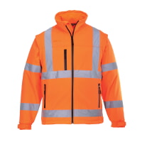 Portwest US428ORR Hi-Vis Softshell Jacket (3L) Hi Viz Orange