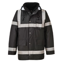 Portwest US433BKR Iona Lite Traffic Jacket Black