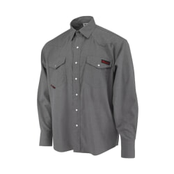 Radians FRS-004-Gray VolCore CAT 2 Vented Pearl Snap FR Shirt
