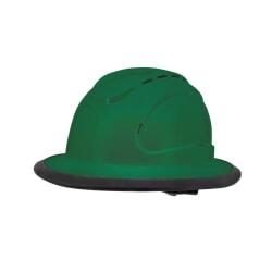 Radians RHJ6V-GREEN Hard Hat Vented Full Brim Type I Class C Green