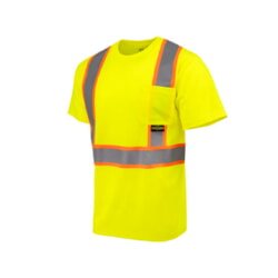 Radians ST41-2 Class 2 Mesh Short Sleeve T-Shirt with Contrast Trim - Green