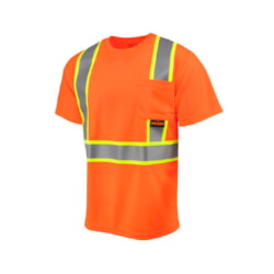 Radians ST41-2 Class 2 Mesh Short Sleeve T-Shirt with Contrast Trim - Orange