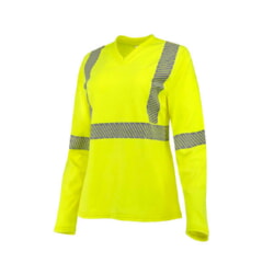 Radians ST921W 7.75 oz Women's Long Sleeve FR T-shirt with Class 3 Segmented Reflective Tape - Green
