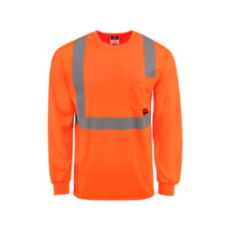 Radians ST21-2PGS Orange Hi-Vis Class 2 Mesh Long Sleeve Safety Shirt