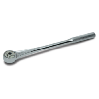 Williams B-53A 3/8" Drive 10-1/2" Long Round Head Ratchet Chrome, Knurled Handle