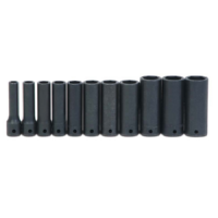 Williams JHWWS-14-11 Deep 6-Point Impact 1/2" Drive Socket Set 11-Piece Black