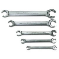 Williams JHWWS-14 Double Head Flare Nut Wrench Set, 5 Piece, 6 Point, SAE in Pouch