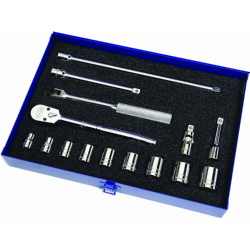 Williams WSM15HFTB 1/4" Drive 6-Point Socket And Drive Tool Set 15 Piece with ToolBox