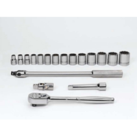Williams WSS-18HF 1/2" Drive 6-Point Socket and Drive Tool Set Only 18 Pieces Without ToolBox