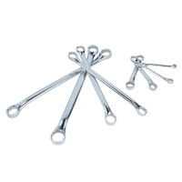 URREA 1100IM Metric Full Polish 12 Point 15 Degree Box-End Wrench Set 8 Pieces