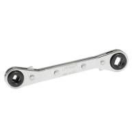 Urrea 1180 Chrome 4-Point Refrigeration Ratcheting Box End Wrench Reversible 1/4”-3/16” x 3/8”-5/16”