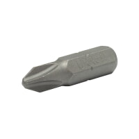 Urrea 20040 Industrial Duty 1/4" Hex Drive Phillips Screwdriver Bit PH 2 Shortened, Total Length 1"