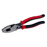 URREA 259GHLX Linesman's Pliers High Leverage Side Cut 9-3/8" Long with Terminal Crimper and Cable Puller