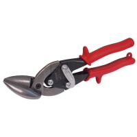 URREA 303LS Aviation Tin Snips 15° Offset left, Red Rubber Grip, 10" Length