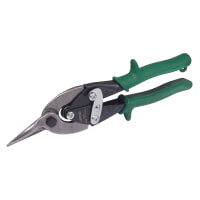 URREA 303R Right Cut Aviation Tin Snips, Green Rubber Grip, 10" Length