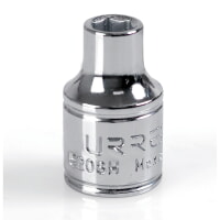 URREA 5208H 3/8" Drive Chrome Standard Socket 6 Point 1/4"