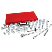 Urrea 5400Sm 1/2” Drive 12 Point Socket Set With Accessories 44 Pieces