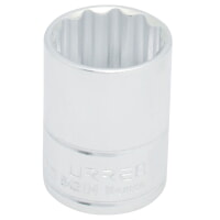URREA 5416M 1/2" Drive Chrome Standard Socket 12 Point 16 mm