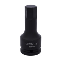 URREA 759022M 3/4" Drive Black Hex Impact Bit Socket 22 mm