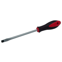 Urrea 8608 Heavy-Duty Slotted Tip Screwdriver, Round Shank, Bimaterial Handle, Tip Size 3/8", Blade Length 8"