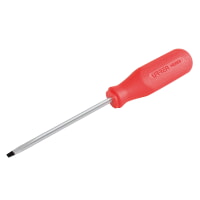 URREA 9606R R-Series Slotted Screwdriver Round Shank, Tip Size 5/16", Blade Length 6", Red Handle