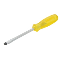 Urrea 9810 Amber Screwdriver, Square Shank, Slotted Tip 3/8", Total Length 15"